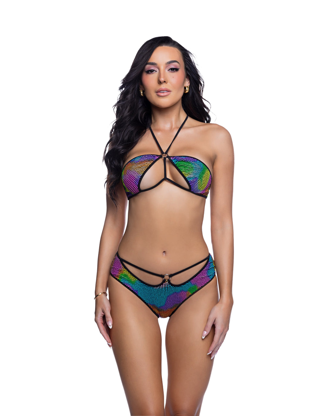 J. Valentine Ring Top & Short Set Neon Pixels