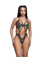 J. Valentine 5-Ring Bodysuit Neon Pixels