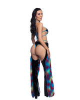 J. Valentine PVC & Faux Fur Belted Chaps