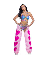 J. Valentine Faux Fur Heart Chaps