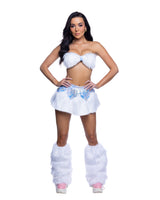 J. Valentine Faux Fur Skirt & Bandeau Top Set