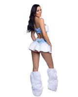 J. Valentine Faux Fur Skirt & Bandeau Top Set