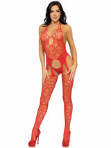 Leg Avenue Seamless Heart Net Suspender Bodystocking