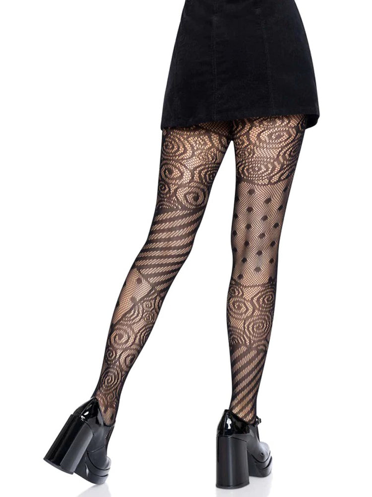 Leg Avenue Doll Net Tights - One Size - Black