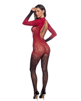 Roma Confidential Wild Night Bodystocking Wine/Black