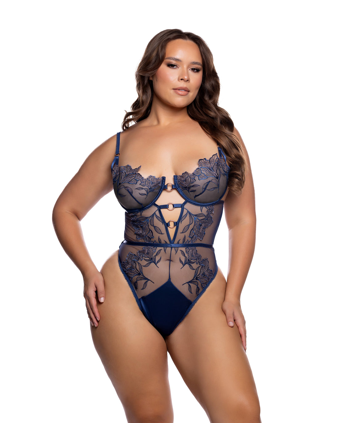 Roma Confidential Queen Plus Astral Allure Teddy Navy/Rose Gold