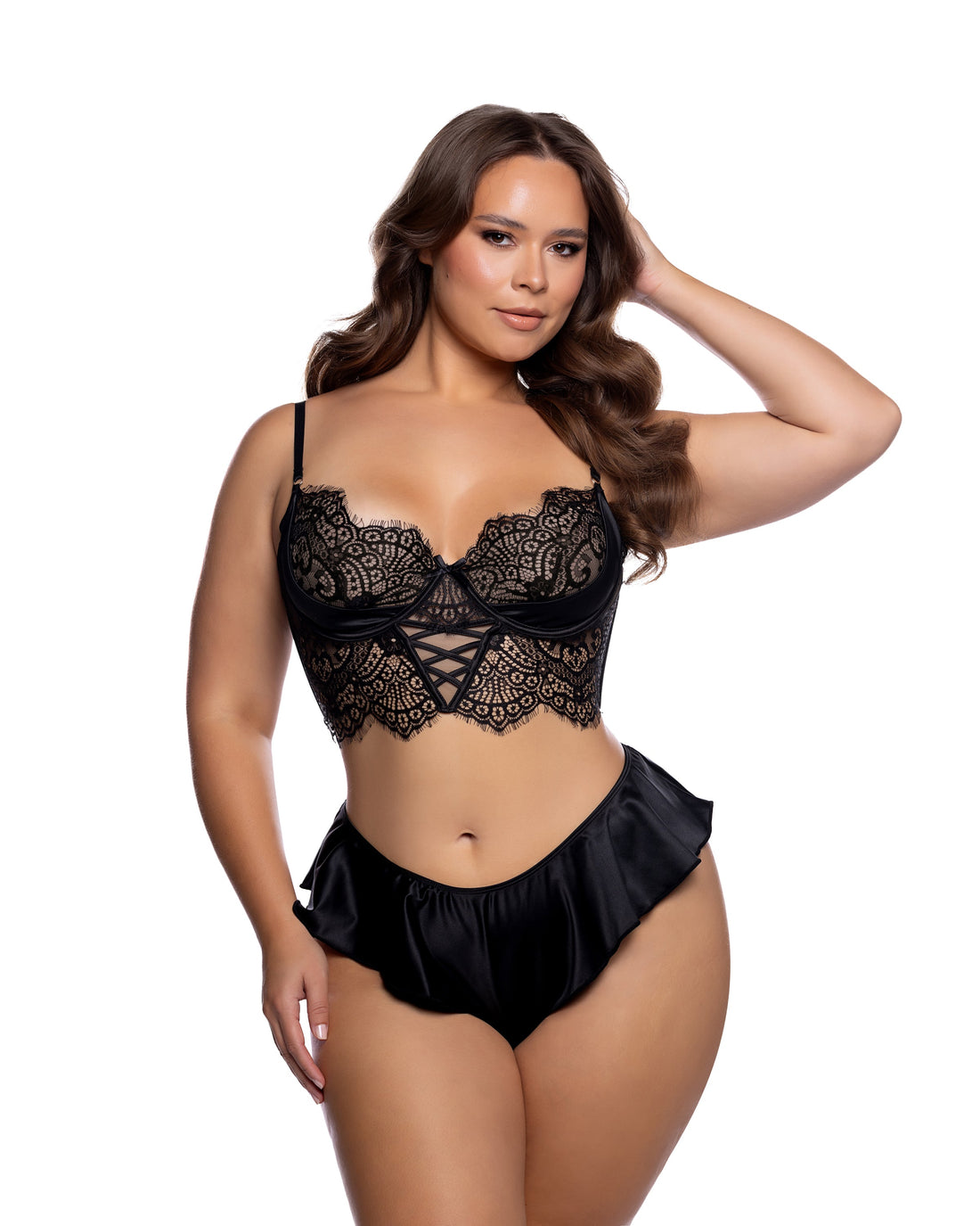 Roma Confidential Queen Plus Haute Night Bra Set Black