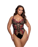 Roma Confidential Queen Plus Vie En Rose Teddy Hot Pink/Black