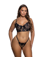 Roma Confidential Queen Plus Satin Lily Bra Set Black