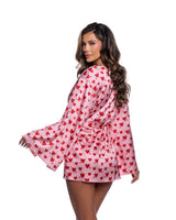 Roma Confidential Queen Plus Cupid Heart Robe Pink/Red