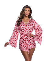 Roma Confidential Cupid Heart Robe Pink/Red