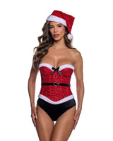 Roma Confidential Santa Baby Corset & Hat Red