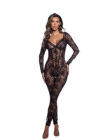 Roma Confidential Queen Plus Caped Lace Bodysuit Black