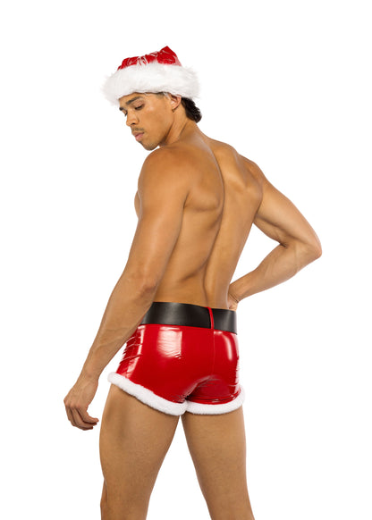 Roma Confidential Mens 2 Piece Sexy Santa Shorts and Hat