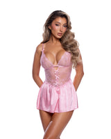 Roma Confidential Paradise Dream Chantilly Lace Chiffon Babydoll Pink