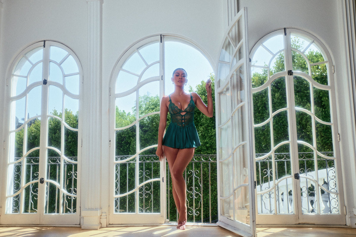 Roma Confidential Paradise Dream Babydoll Set Navy Blue