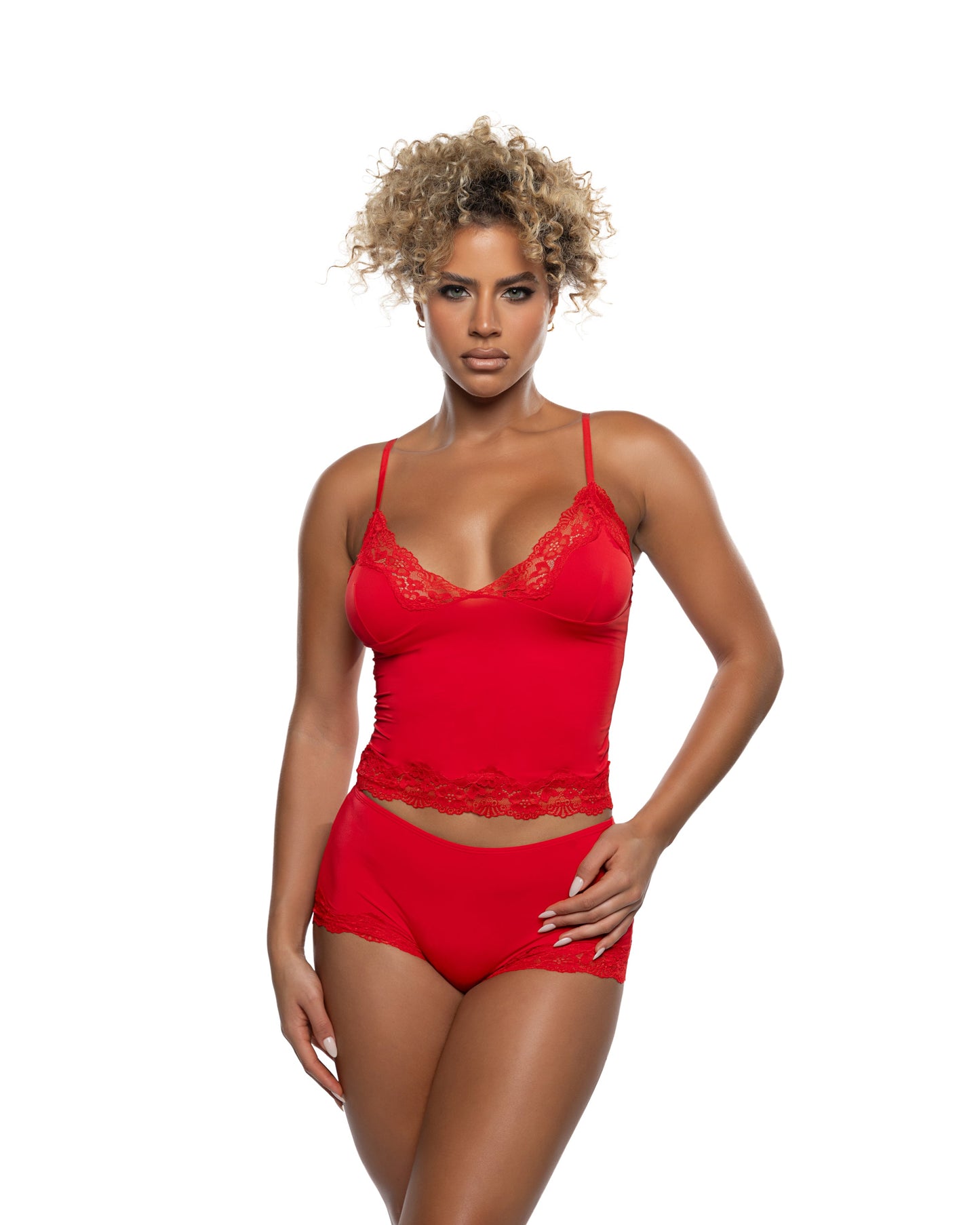 Roma Confidential Essentials Set Cami Modal Knit Red