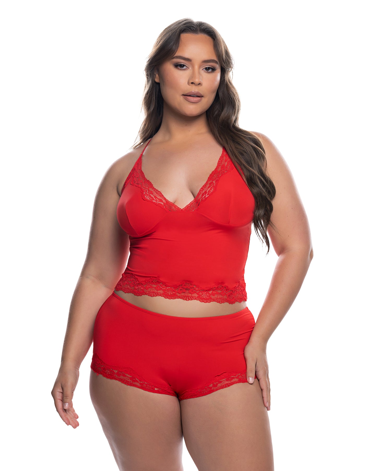 Roma Confidential Essentials Set Cami Modal Knit Red