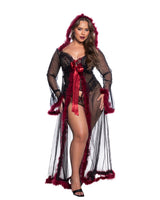 Roma Confidential Fantasy Luxe Glam Robe Black Merlot