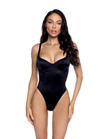 Roma Confidential Midnight Essentials Bodysuit Stretch Satin Jersey Black