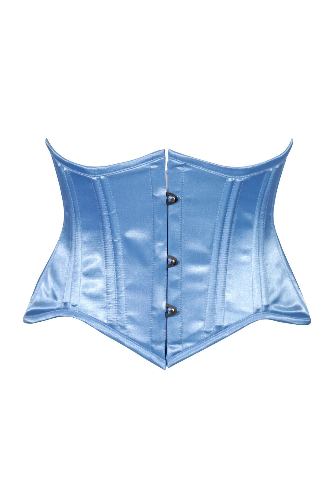 Daisy Corsets Lavish Lt Blue Satin Mini Cincher Underbust Corset Waist Cincher Busk Closure