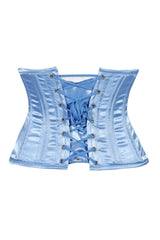 Daisy Corsets Lavish Lt Blue Satin Mini Cincher Underbust Corset Waist Cincher Busk Closure