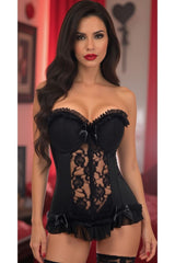 Daisy Corsets Lavish Lycra & Lace Hook & Eye Stretch Bustier Corset