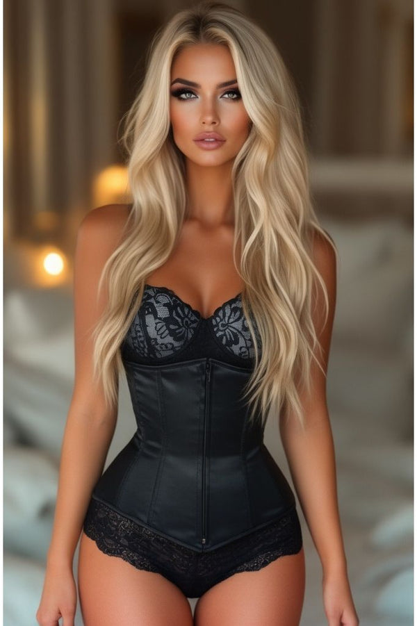 Daisy Corsets Lavish Black Underbust Zipper Corset