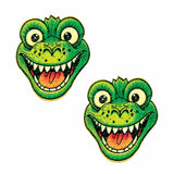 Neva Nude Cheeky Dino Glitter Pasties - Green