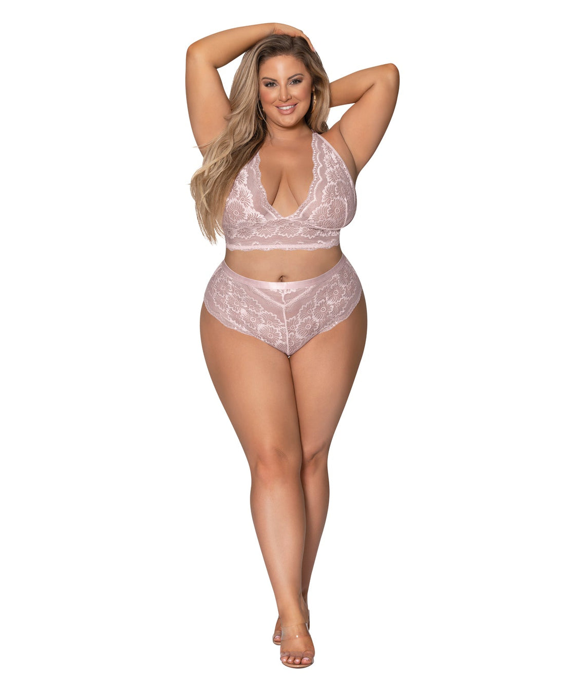 Magic Silk Seabreeze Strappy Back Cami and Short Bra Set Blush