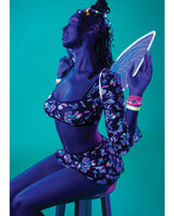 Magic Silk Summer Hazy Dayz Shrooms Crop Top Skirt and Thong Set