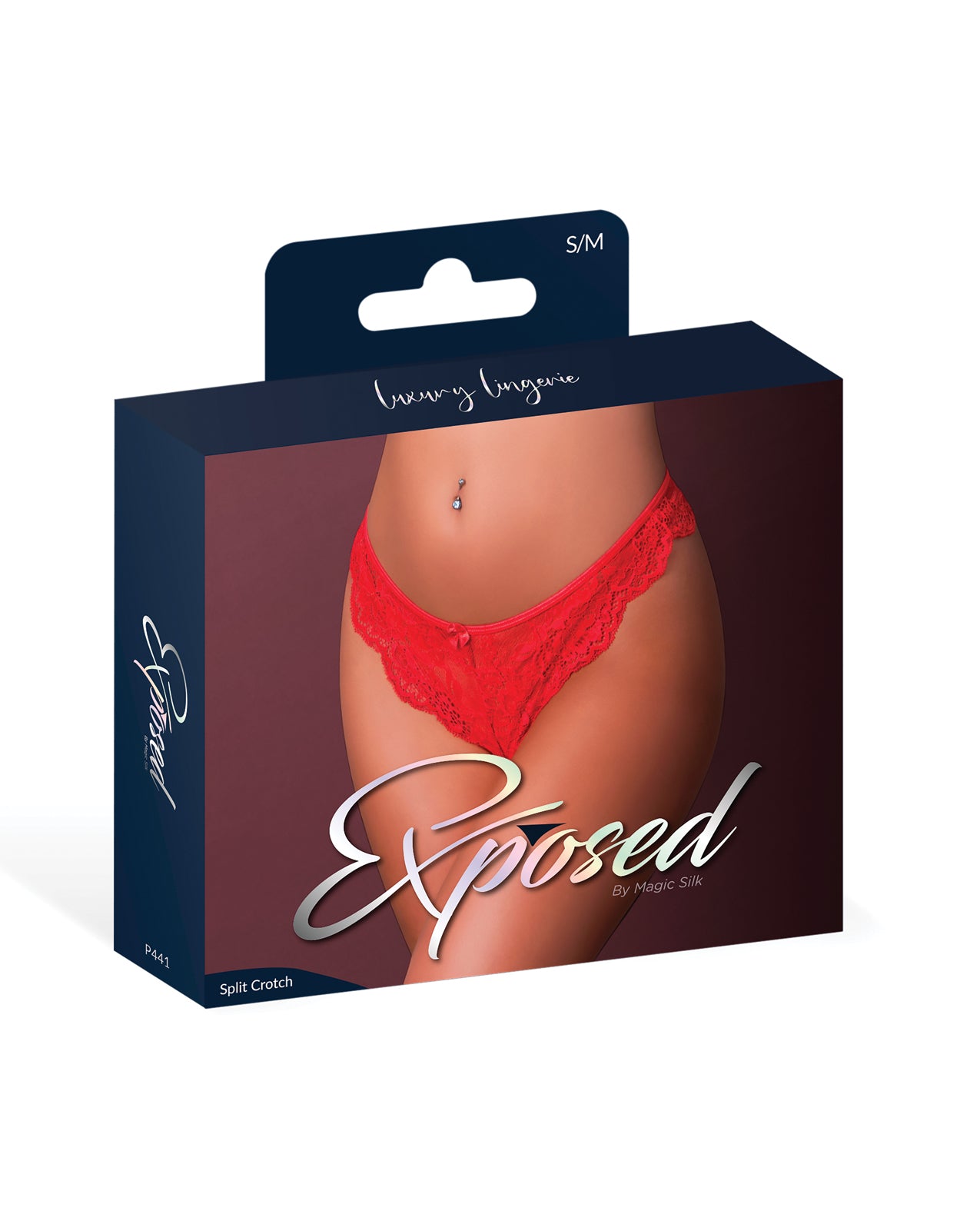 Magic Silk Sugar High Split Crotch Panty - Red