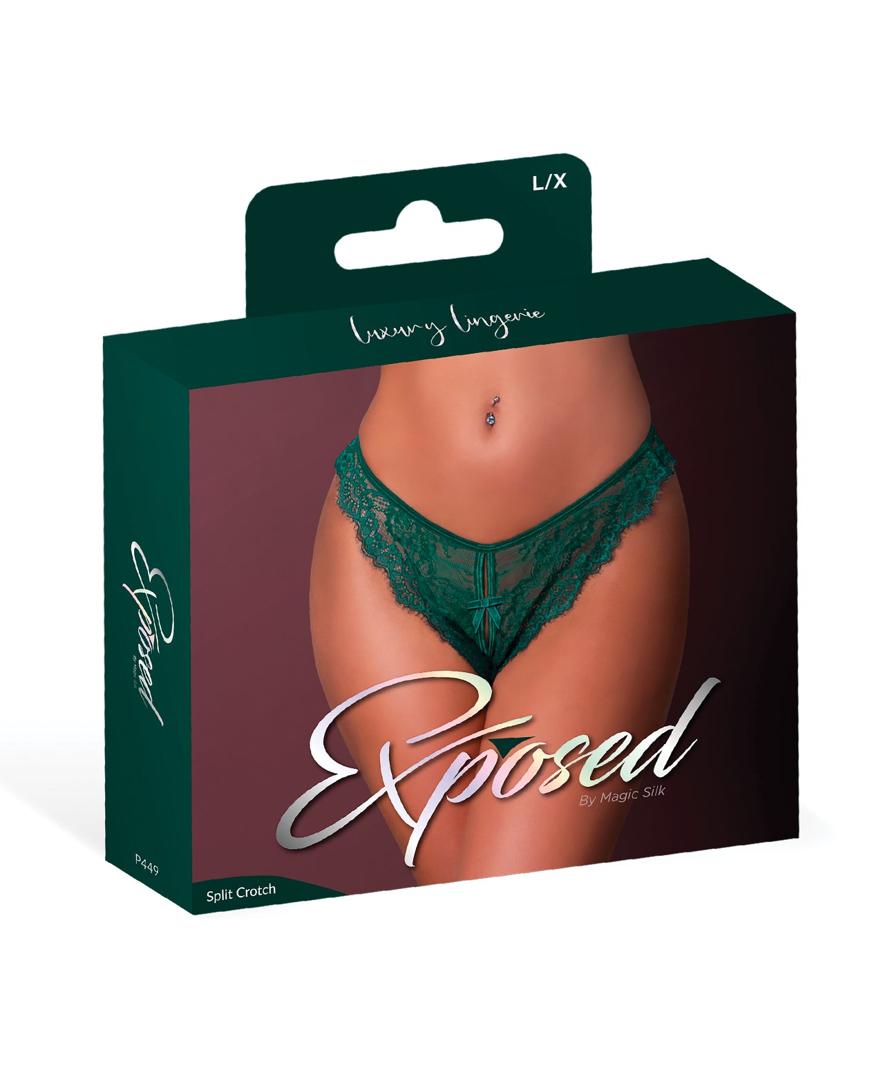 Magic Silk Evermore Split Crotch Panty - Emerald