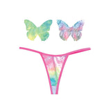 Neva Nude Naughty Knix Rainbow Sherbet Velvet G-String and Pasties