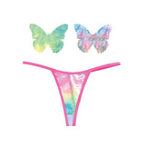 Neva Nude Naughty Knix Rainbow Sherbet Velvet G-String and Pasties
