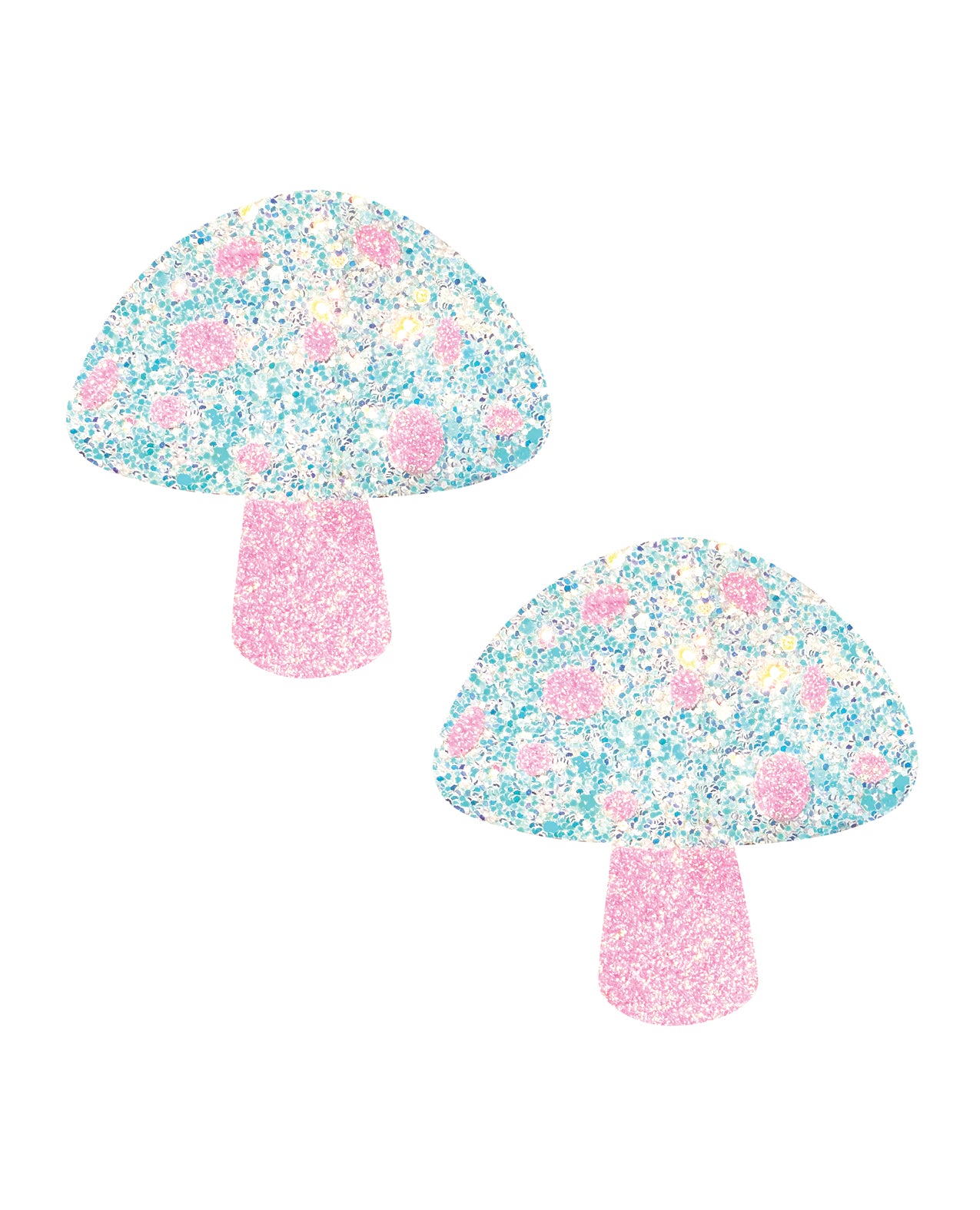 Neva Nude Black Light Glitter Shroom Pasties Pink/White