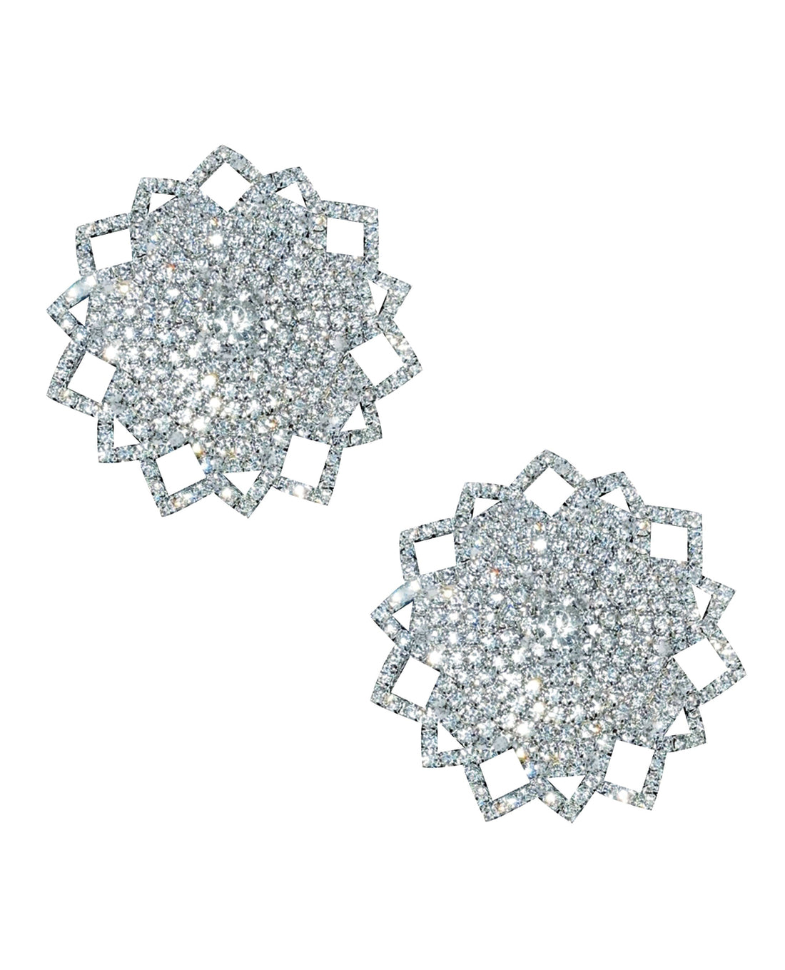Neva Nude Ice Crystal Jewel Reusable Silicone Nipple Pasties Clear