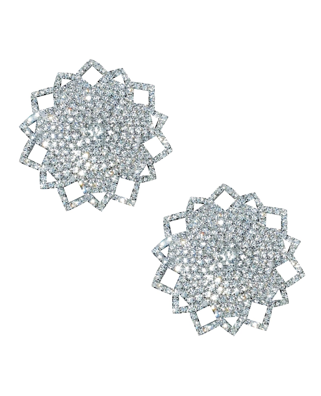 Neva Nude Ice Crystal Jewel Reusable Silicone Nipple Pasties Clear
