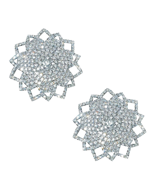 Neva Nude Ice Crystal Jewel Reusable Silicone Nipple Pasties Clear