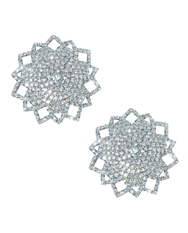 Neva Nude Ice Crystal Jewel Reusable Silicone Nipple Pasties Clear