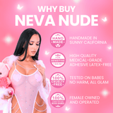 Neva Nude Holographic X Factor Pasties - Rainbow/Black