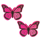 Neva Nude Neon Nights Super Blacklight Holographic Butterfly Pasties - Pink