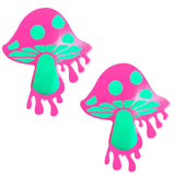 Neva Nude Melty Green Shroom Pasties - Neon Pink