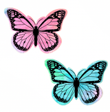 Neva Nude Sherbet Tie Dye Velvet UV Butterfly Pasties - Rainbow