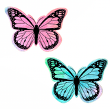 Neva Nude Sherbet Tie Dye Velvet UV Butterfly Pasties - Rainbow