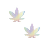 Neva Nude Holographic Weed Leaf Small Body Stickers - Pack of 6