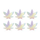 Neva Nude Holographic Weed Leaf Small Body Stickers - Pack of 6