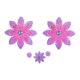 Neva Nude Shimmering Blossom Glitter Pasties - Violet