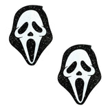 Neva Nude Scream Ghost Face Pasties - Black/White
