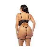Oh la la Cheri Queen Lola Flower Embroidery Satin Gartered Teddy-Rebel Romance